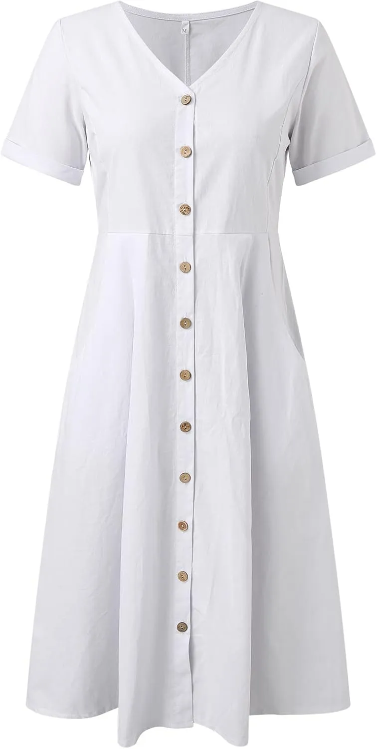 2025 Flower Tee Shirt Dresses for Women Short Sleeve Summer Casual Sun Dresses Trendy V-Neck T Shirt Dress Beach