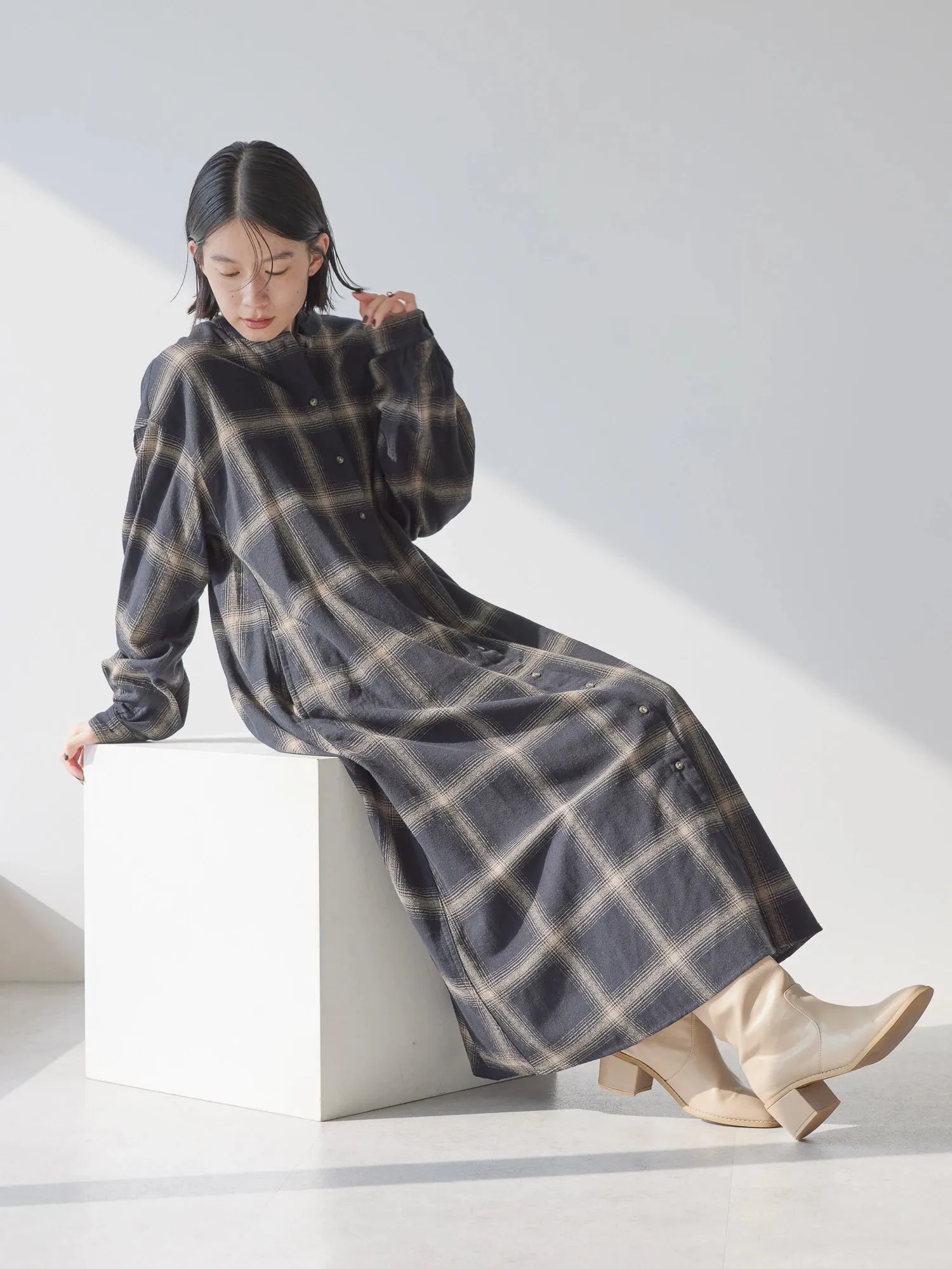 Alchemy Check Flare Dress