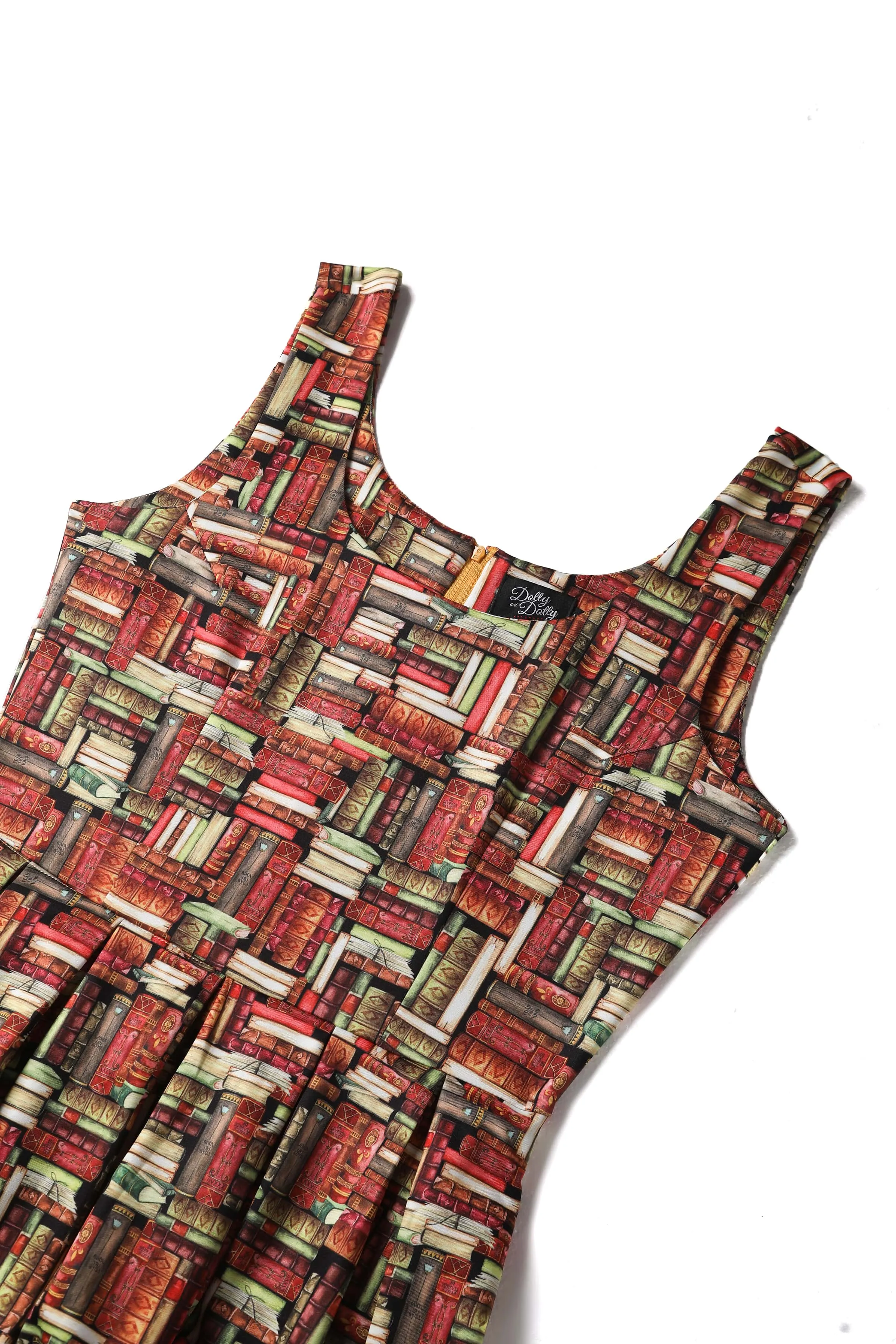 Amanda Book Print Tea Dress