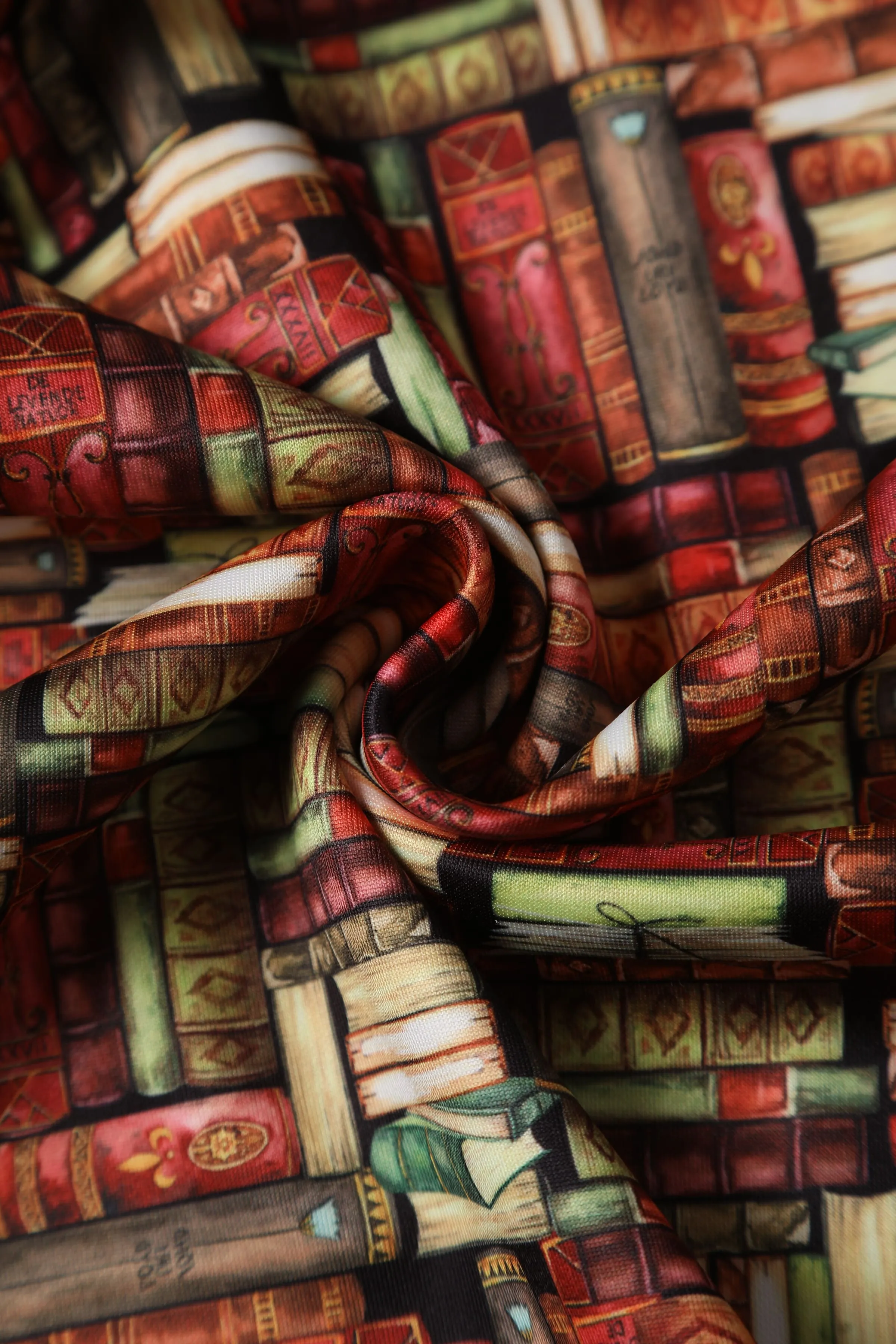 Amanda Book Print Tea Dress