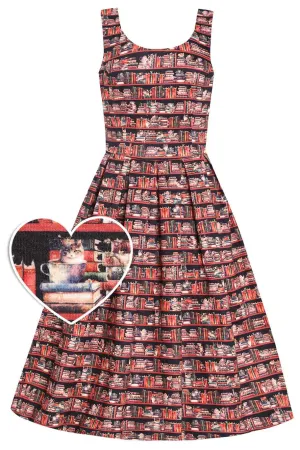 Amanda Cat and Book Swing Dress