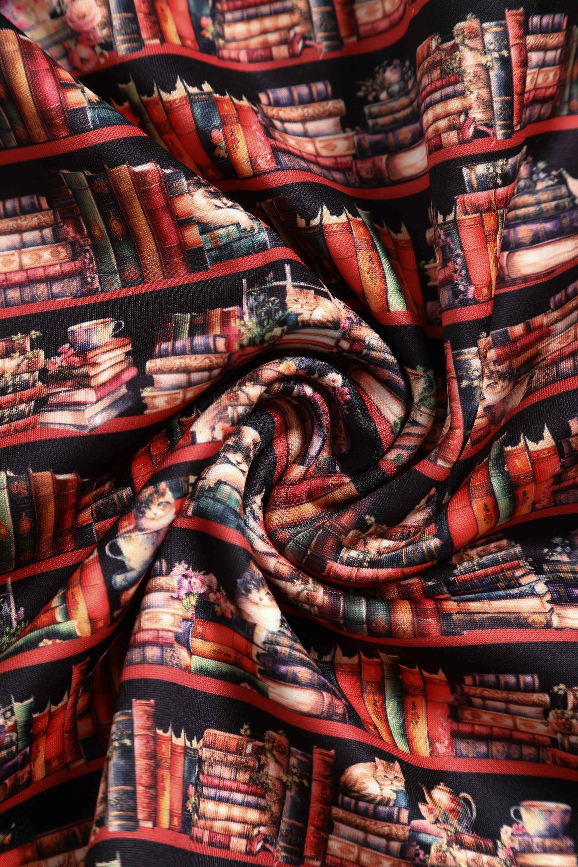Amanda Cat and Book Swing Dress