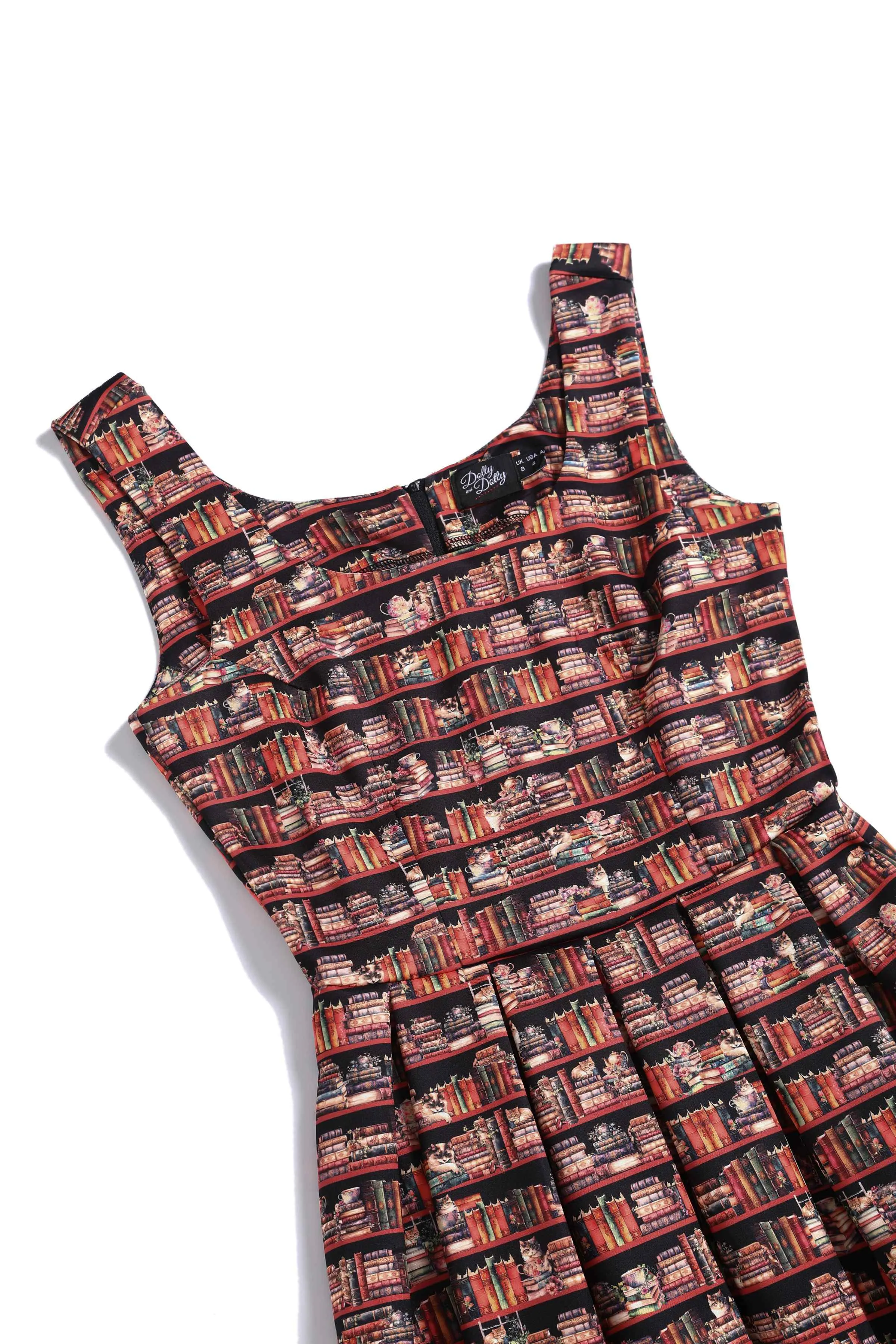 Amanda Cat and Book Swing Dress