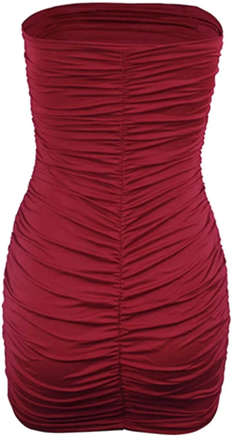 Beach Dresses for Women,2025 Summer Strapless Homecoming Sundress Satin a Line Short Prom Dresses with Pockets
