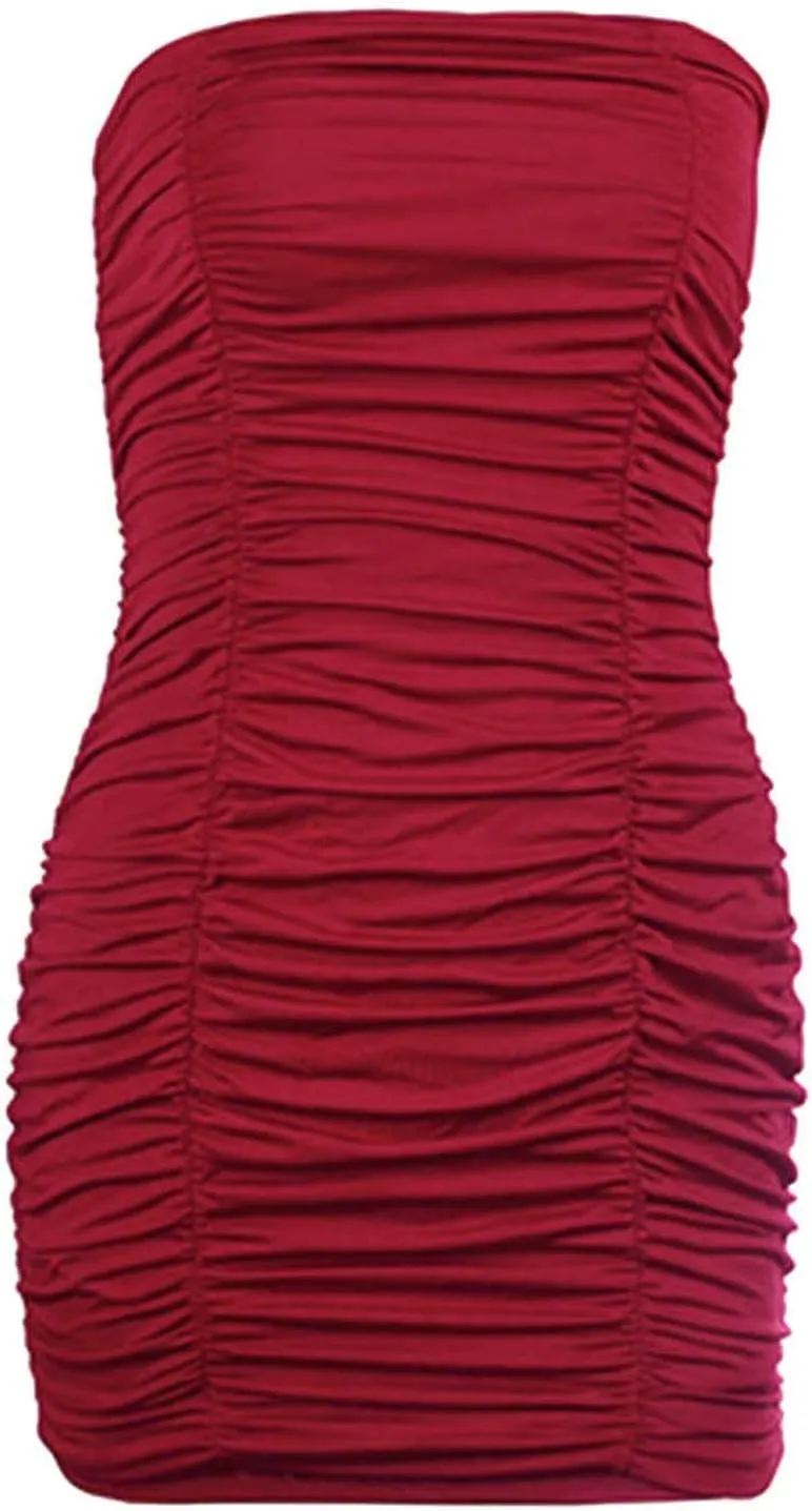 Beach Dresses for Women,2025 Summer Strapless Homecoming Sundress Satin a Line Short Prom Dresses with Pockets
