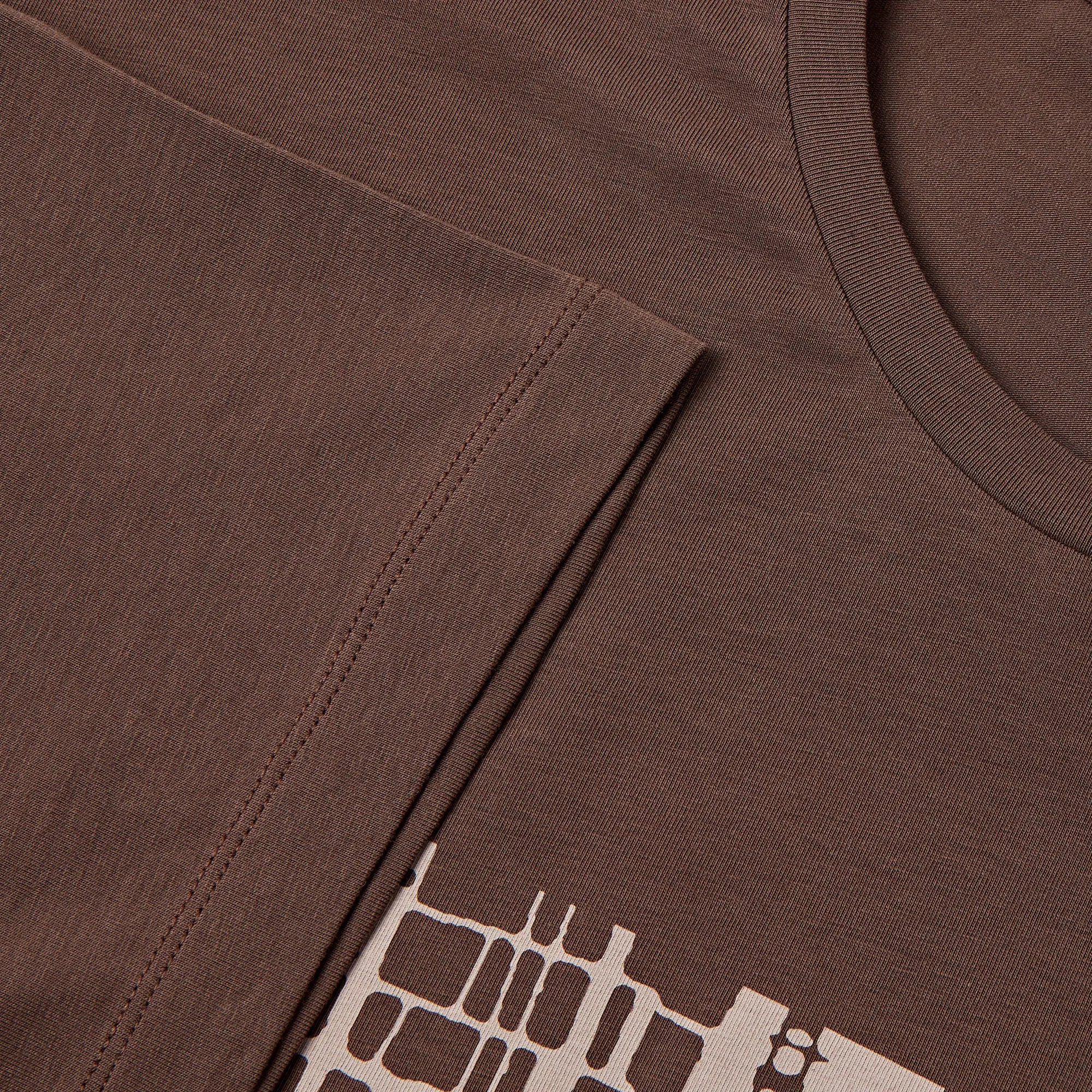 Corneliani Rectangle Print Short Sleeve T-shirt (Brown)
