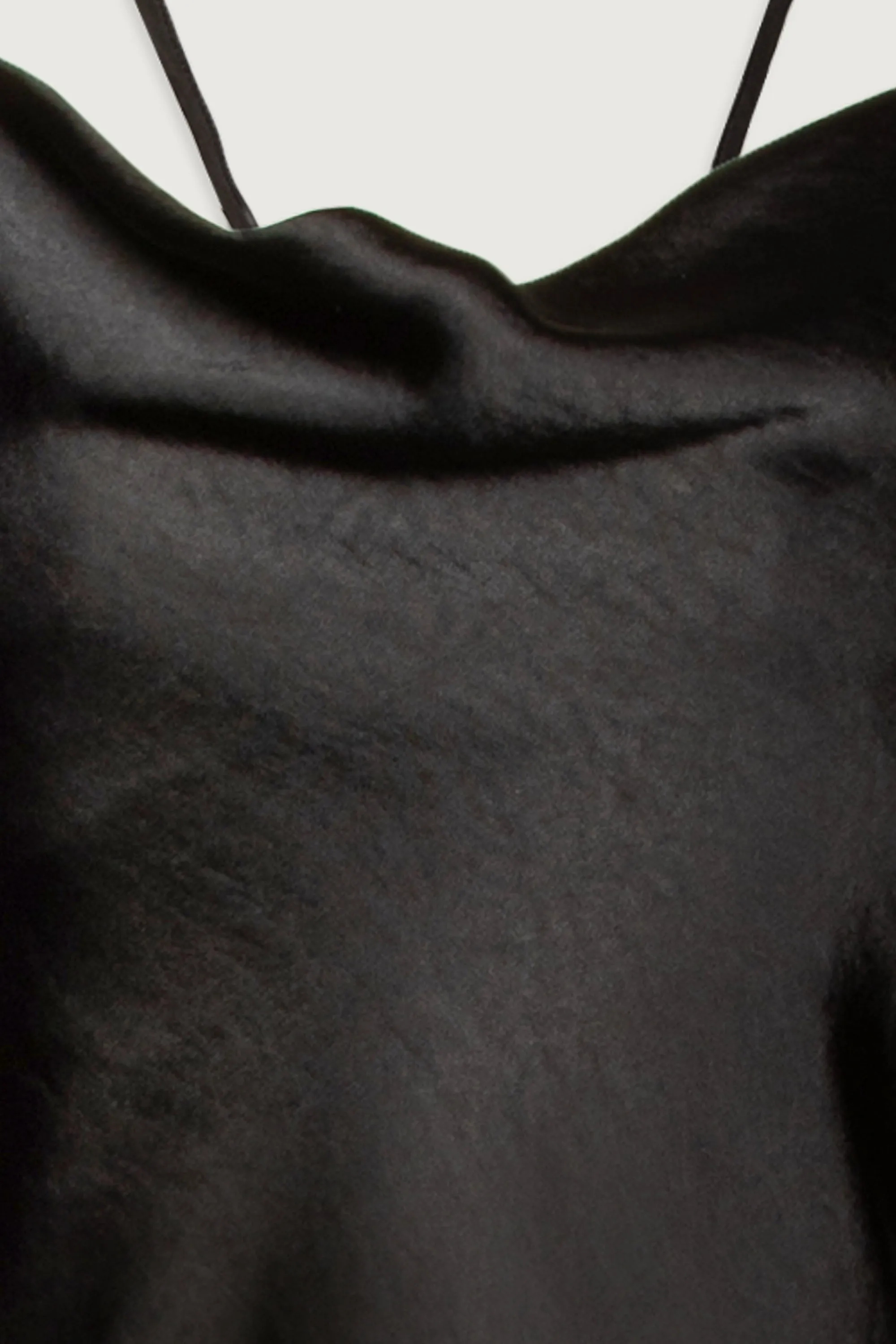 COWL NECK SATIN MINI DRESS