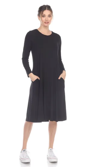 D360M Crew A-line Long Dress