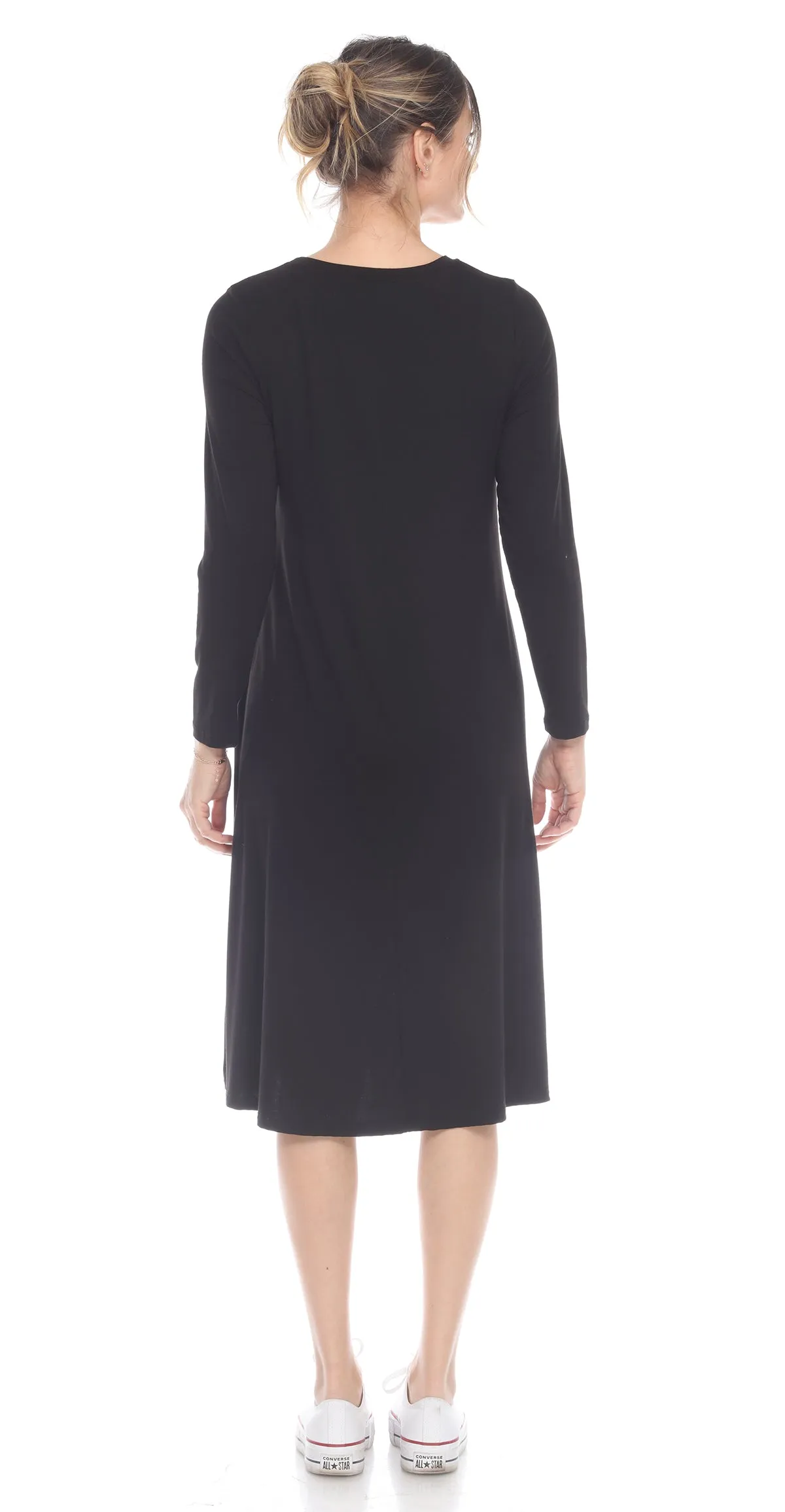D360M Crew A-line Long Dress