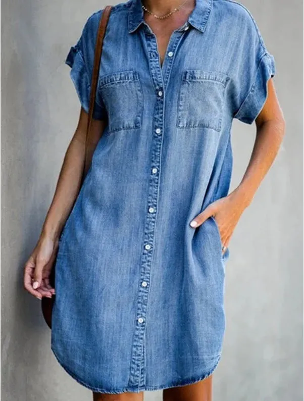 Denim Plaid Dress