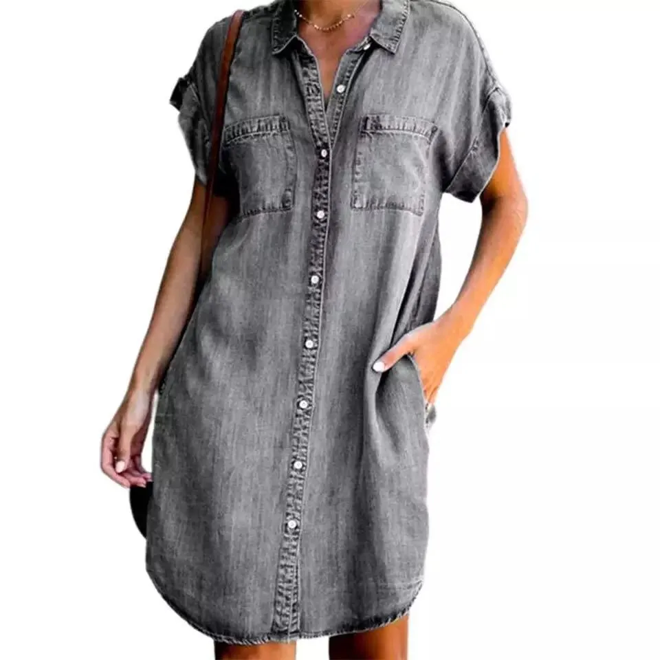 Denim Plaid Dress