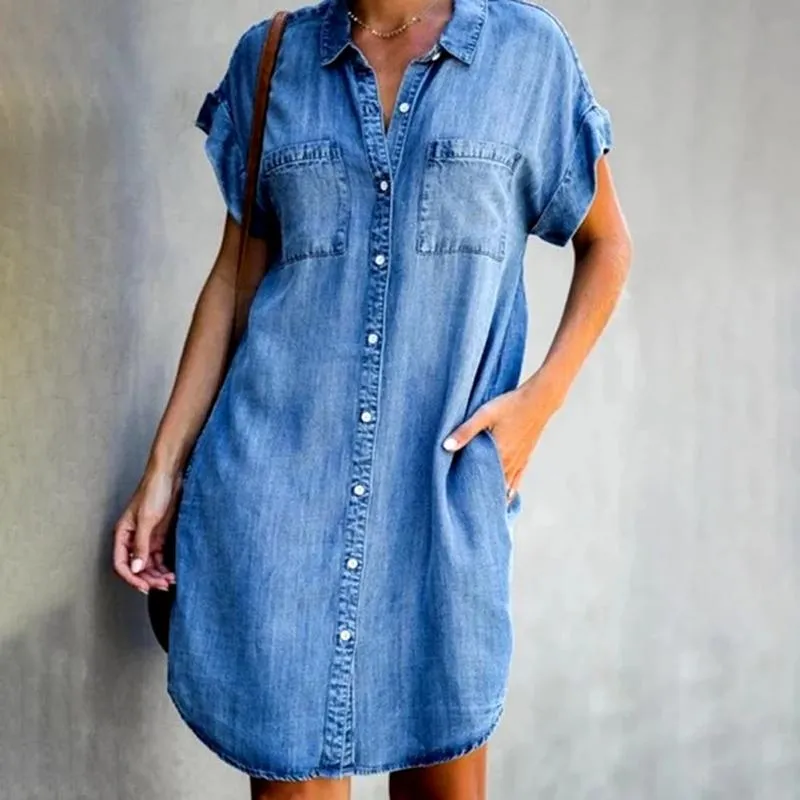 Denim Plaid Dress