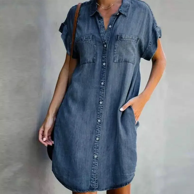 Denim Plaid Dress