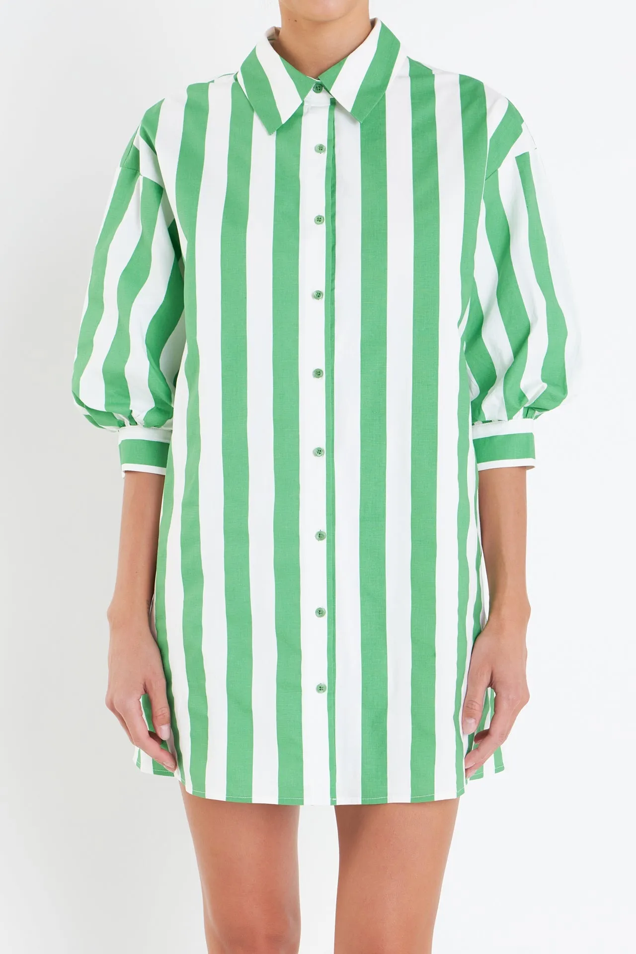 English Factory - Big Stripe Shirt Dress