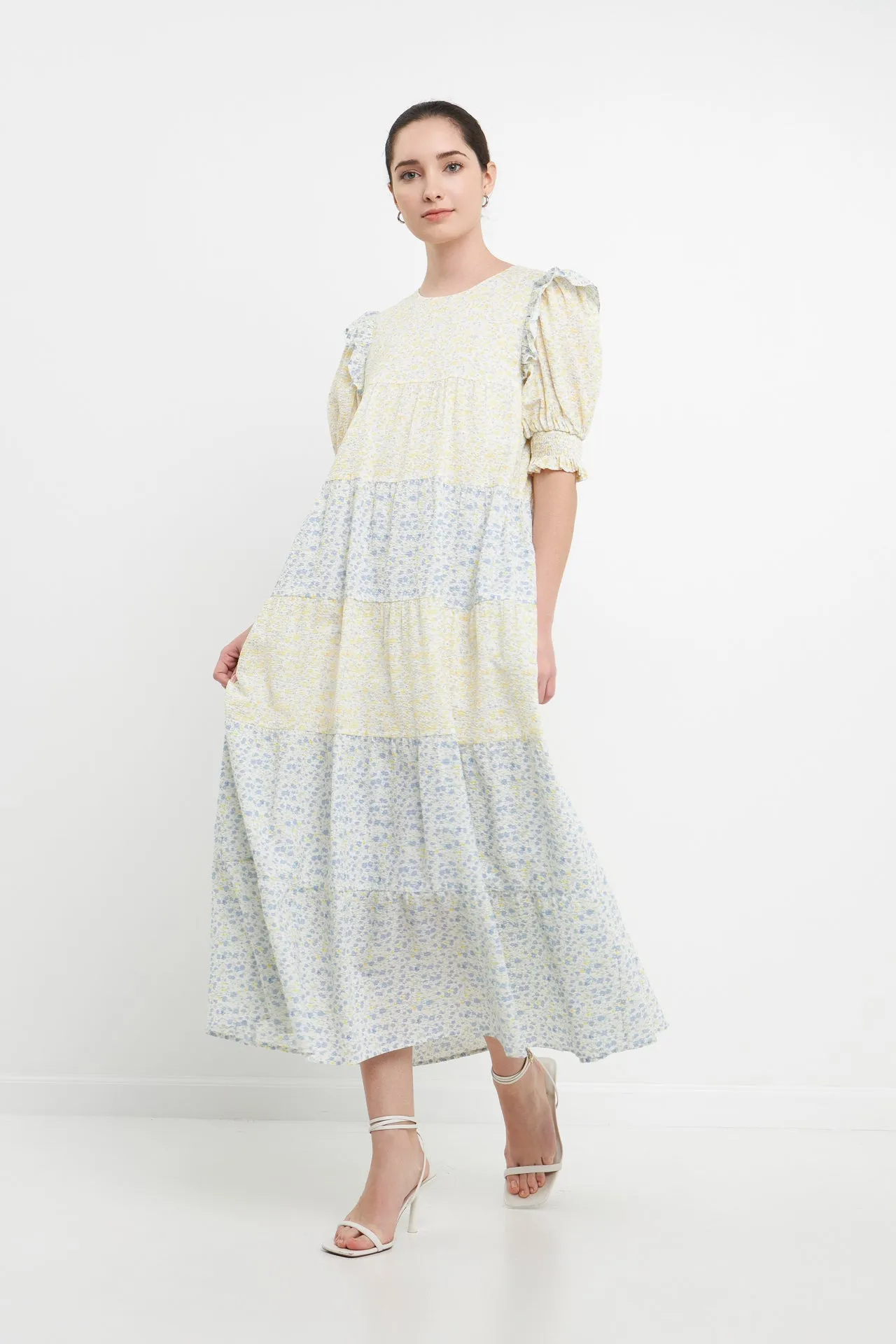 English Factory - Contrast Color Block Midi Dress