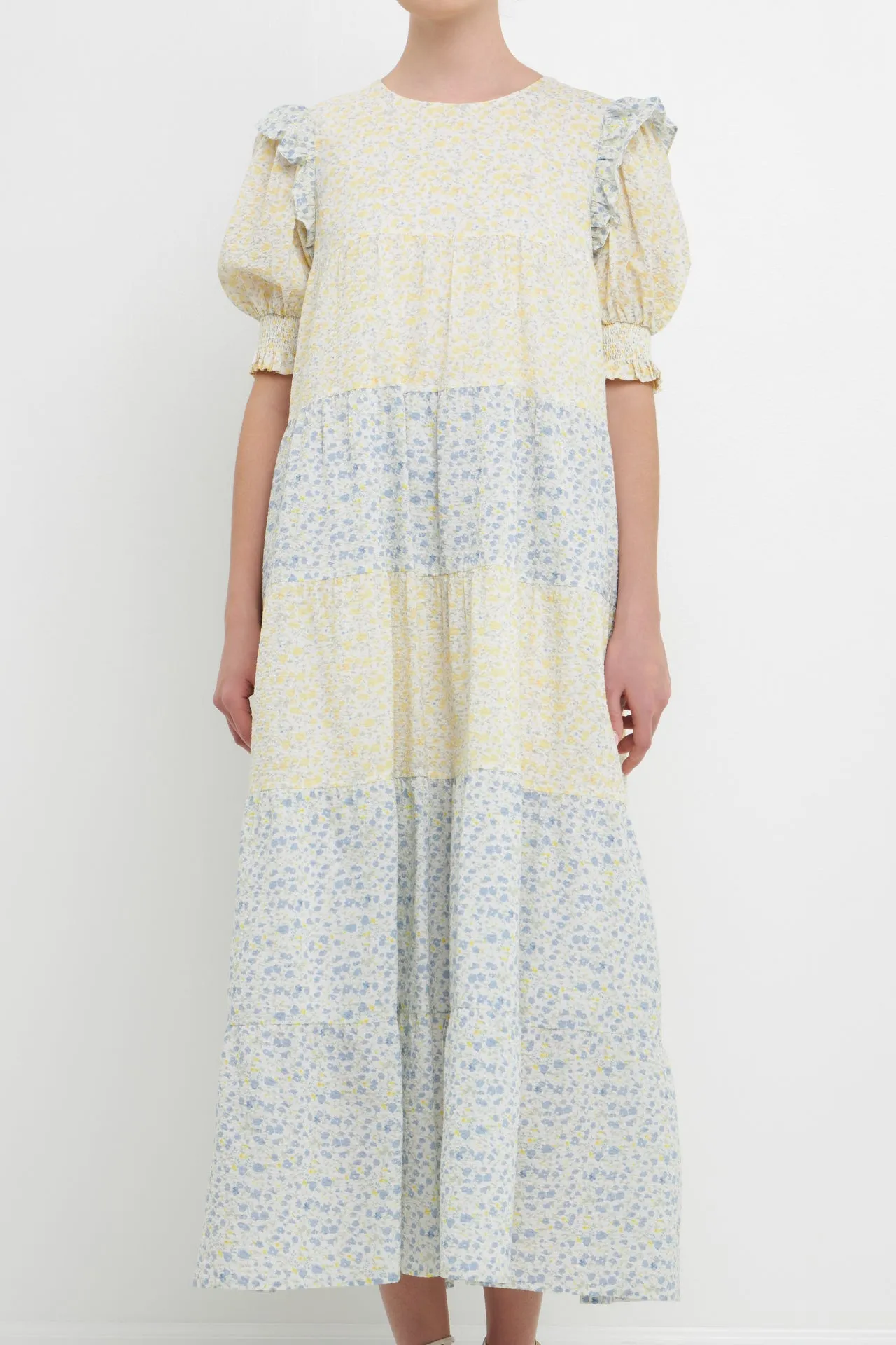 English Factory - Contrast Color Block Midi Dress