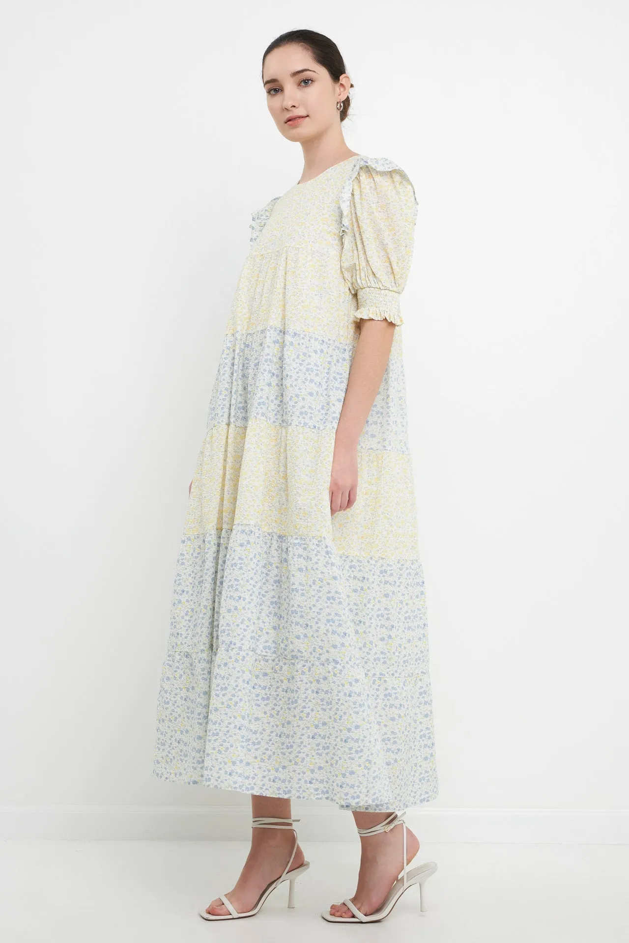 English Factory - Contrast Color Block Midi Dress