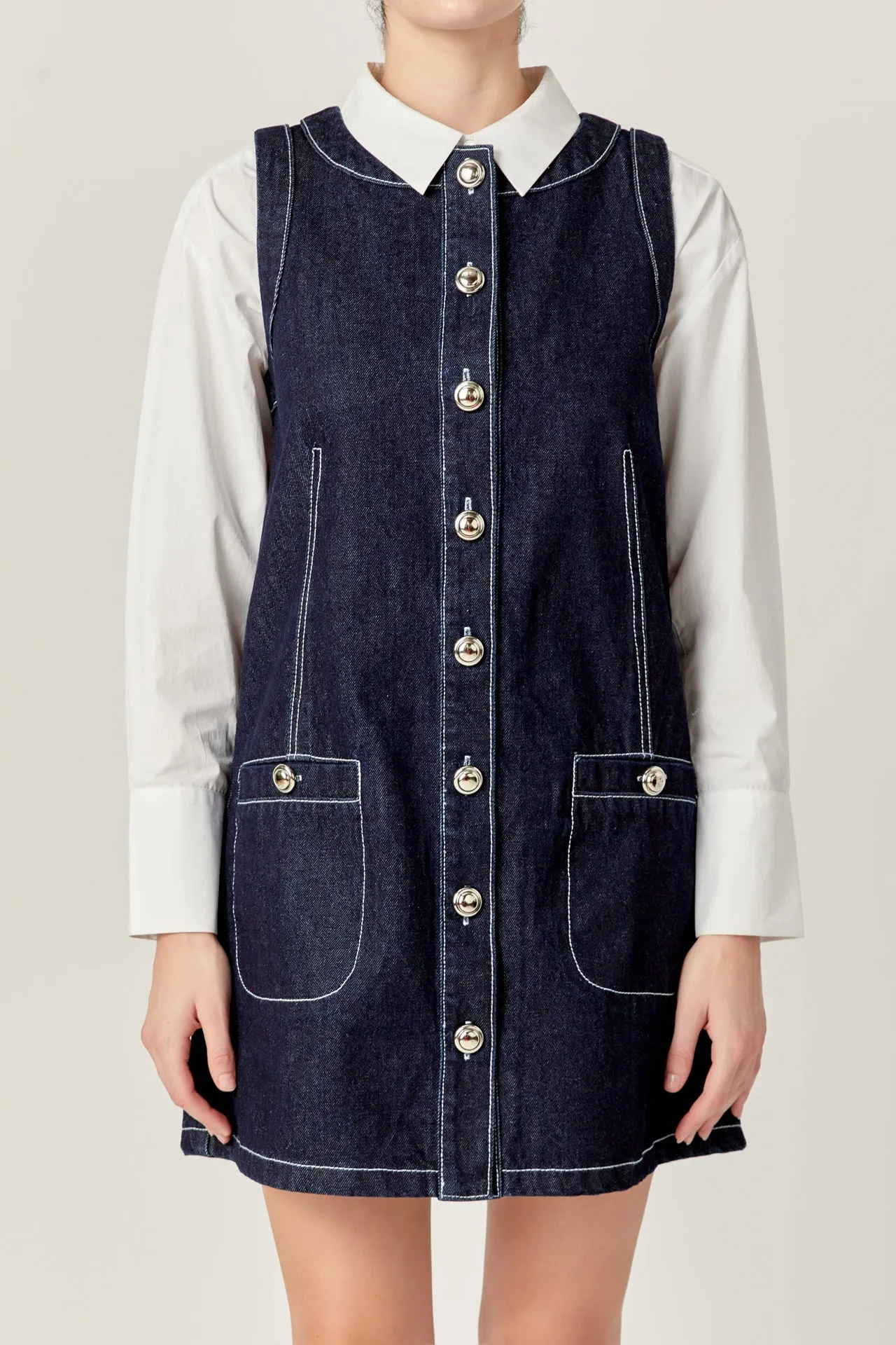 English Factory - Denim Mini Dress