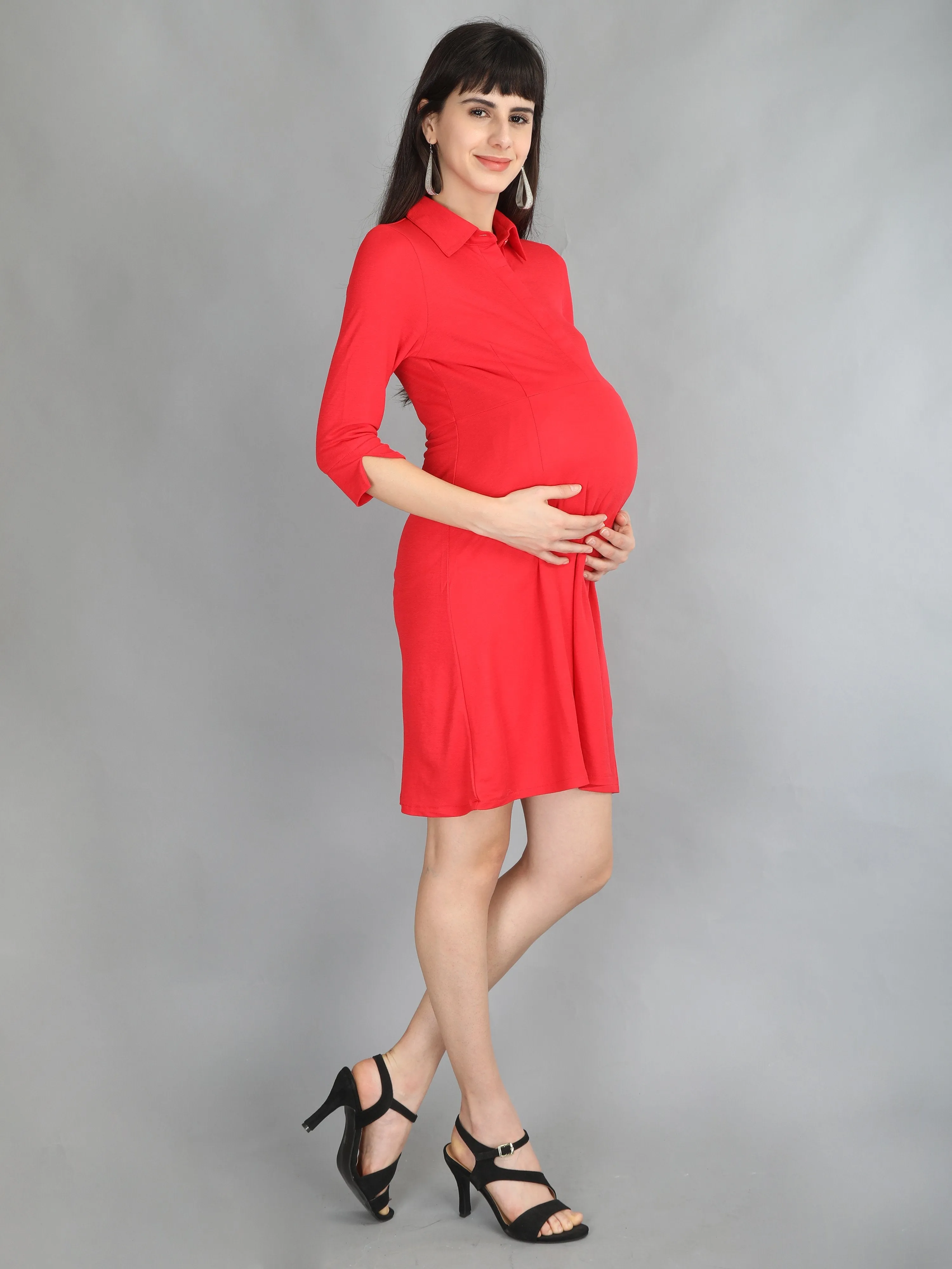 Formal Red Maternity Dress