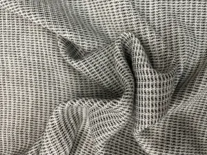 Geometric Textured Rayon - Black & White