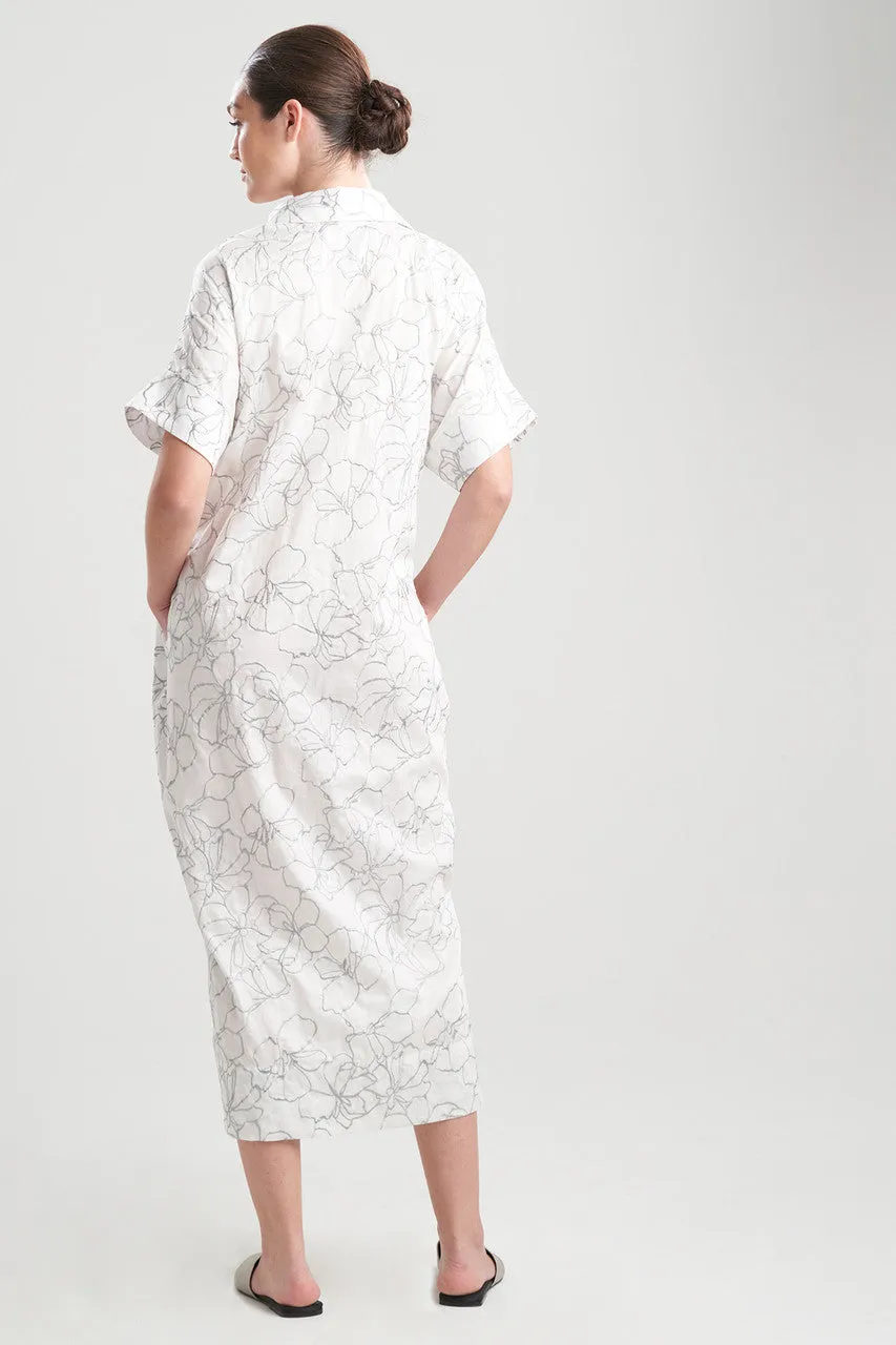 Lily-Cotton Sateen W/Embroidery Caftan