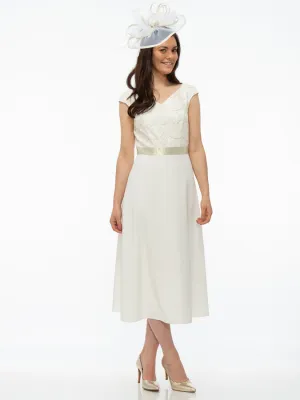 Linea Raffaelli Lace Bodice Ivory Full Skirt Dress