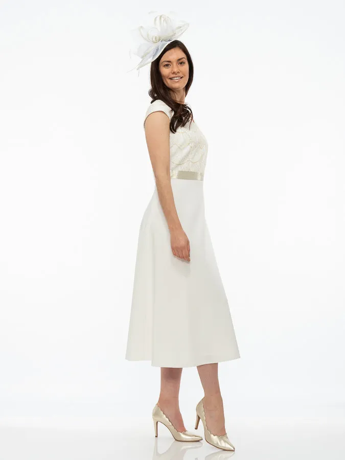 Linea Raffaelli Lace Bodice Ivory Full Skirt Dress