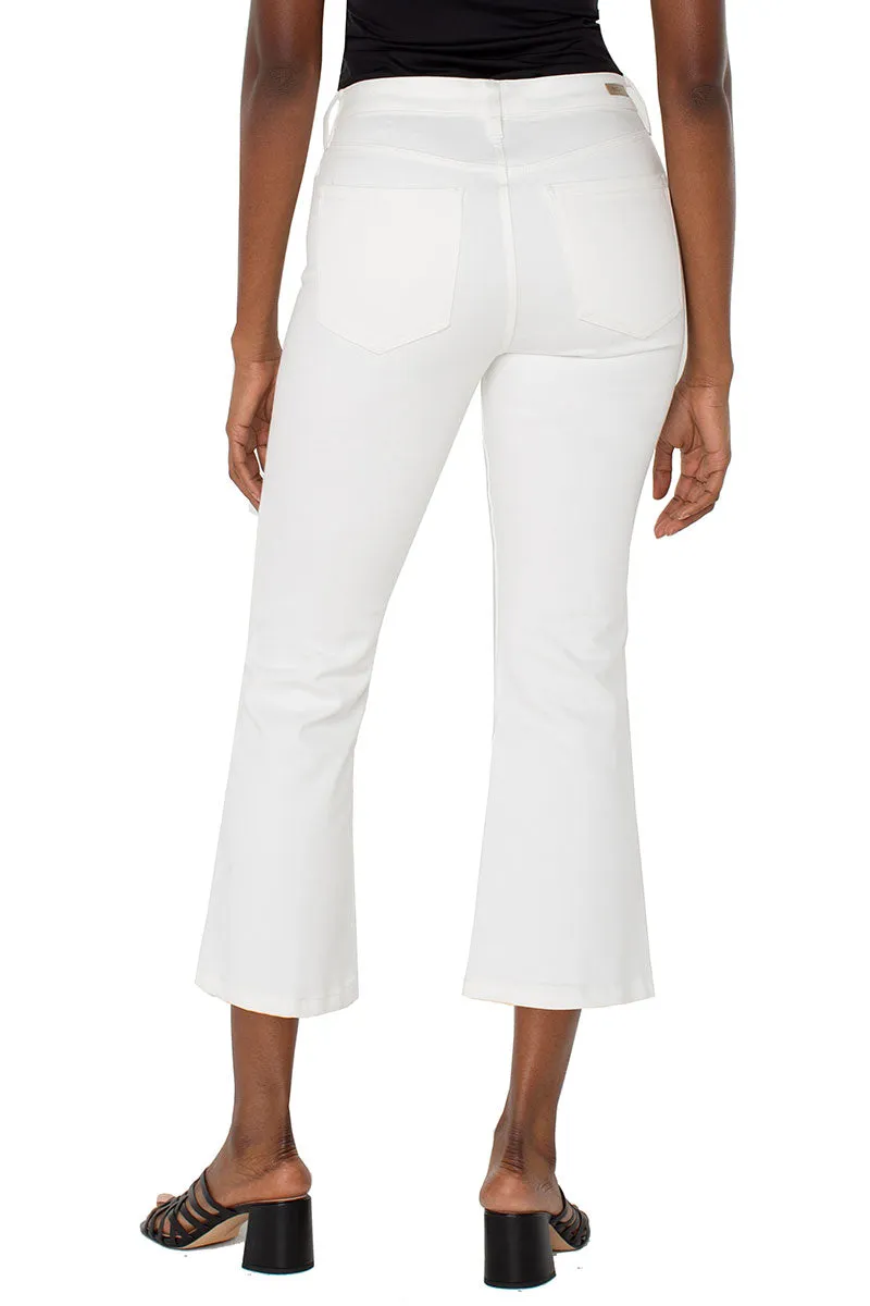 Liverpool Hannah Crop Flare in White