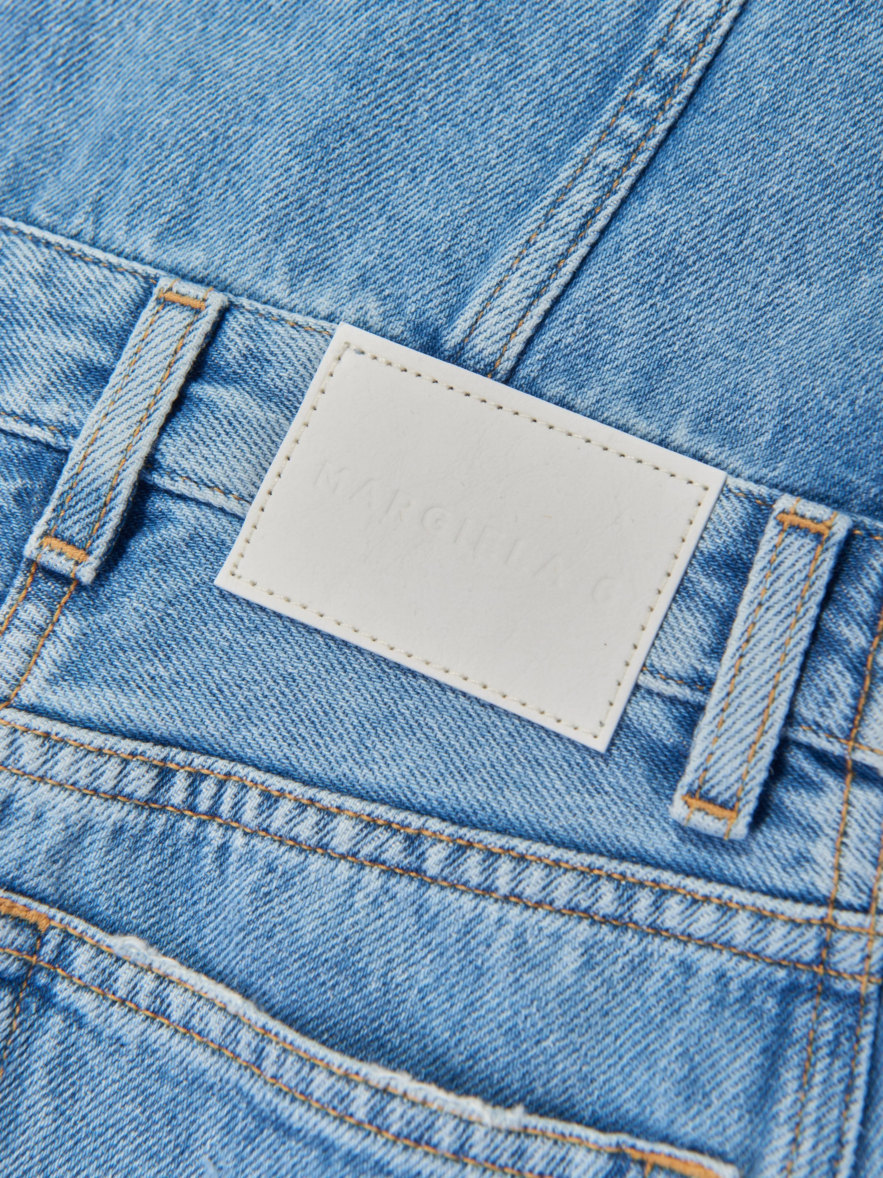 MM6 Maison Margiela Girls Sleeveless Denim Dress in Blue