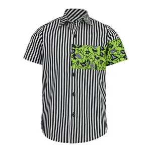MULTICOLOUR STRIPE BOYS SHORT SLEEVE SHIRT