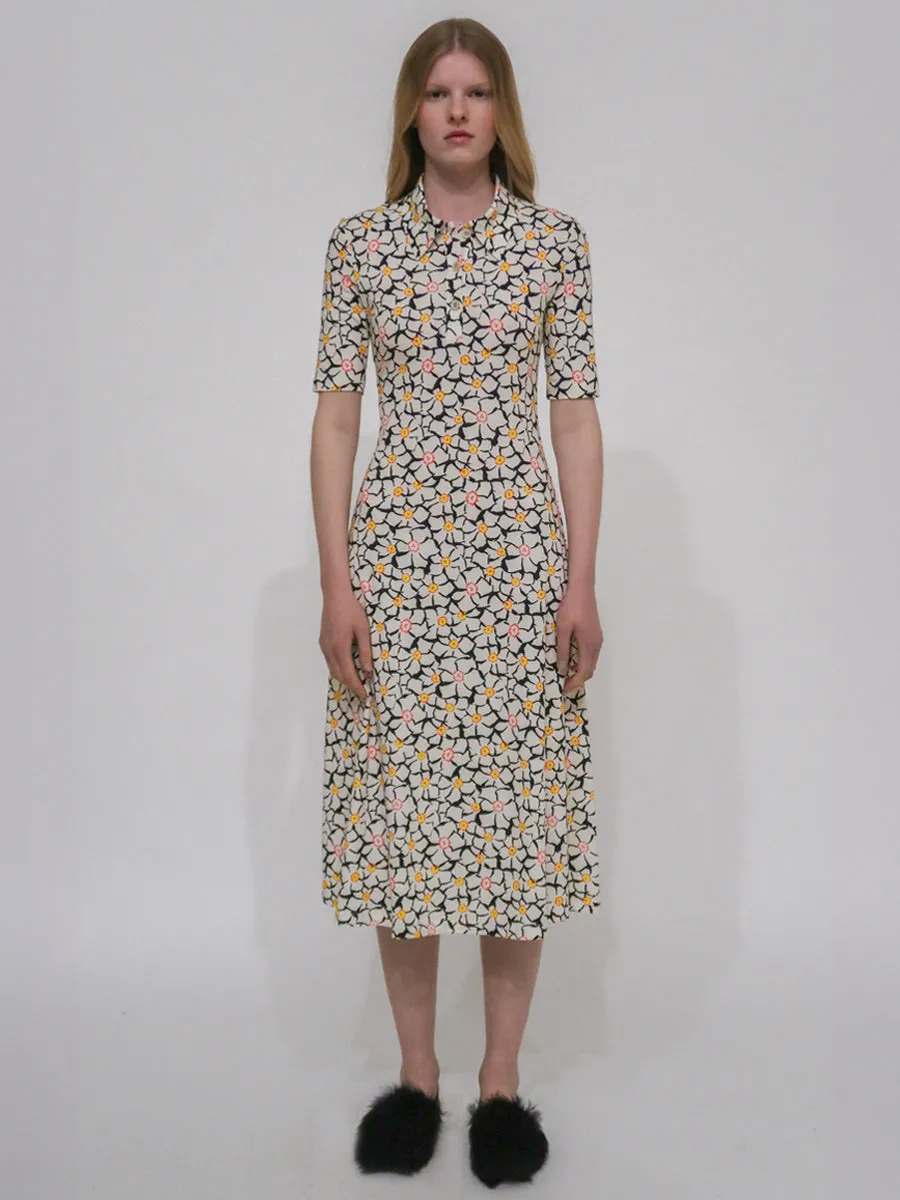 POLO T-SHIRT DRESS - GEOMETRIC FLORAL