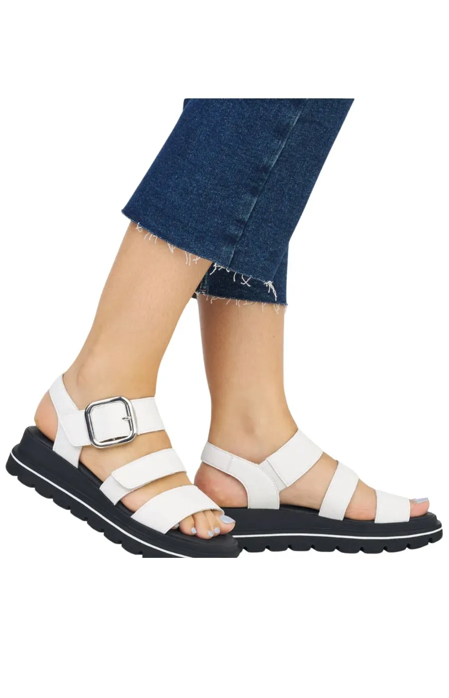 Rieker White Strapped Sandal
