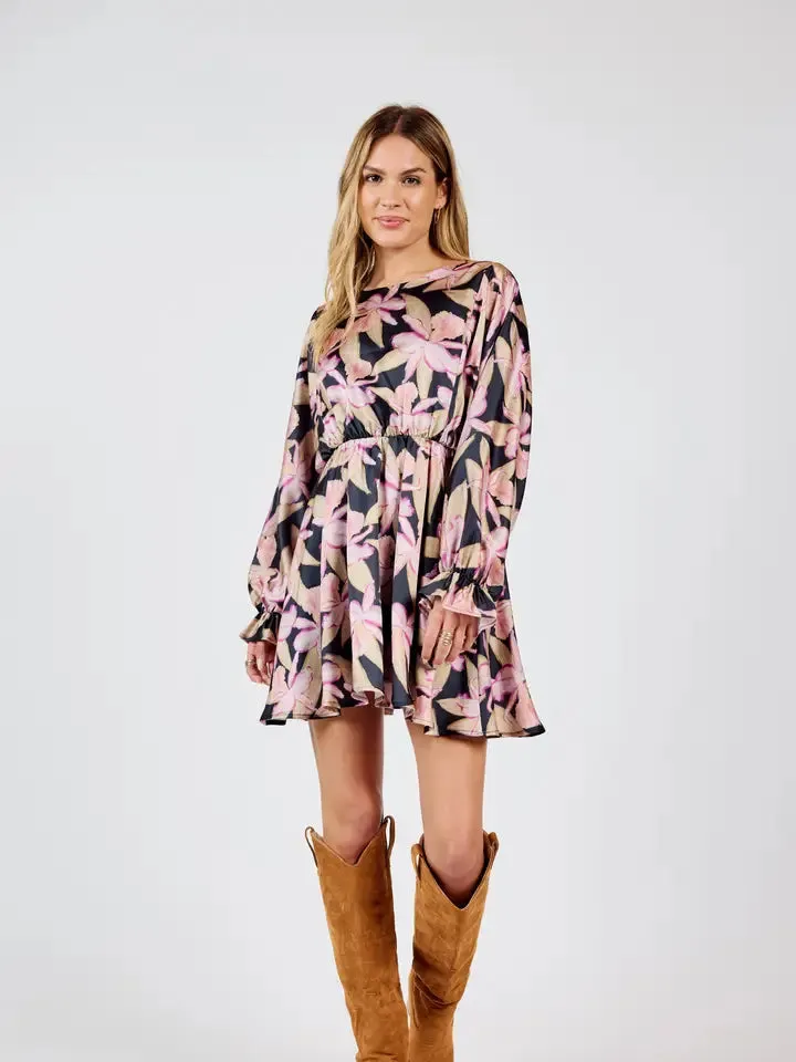 Sadie and Sage - Candlelight Dolman Sleeve Mini Dress