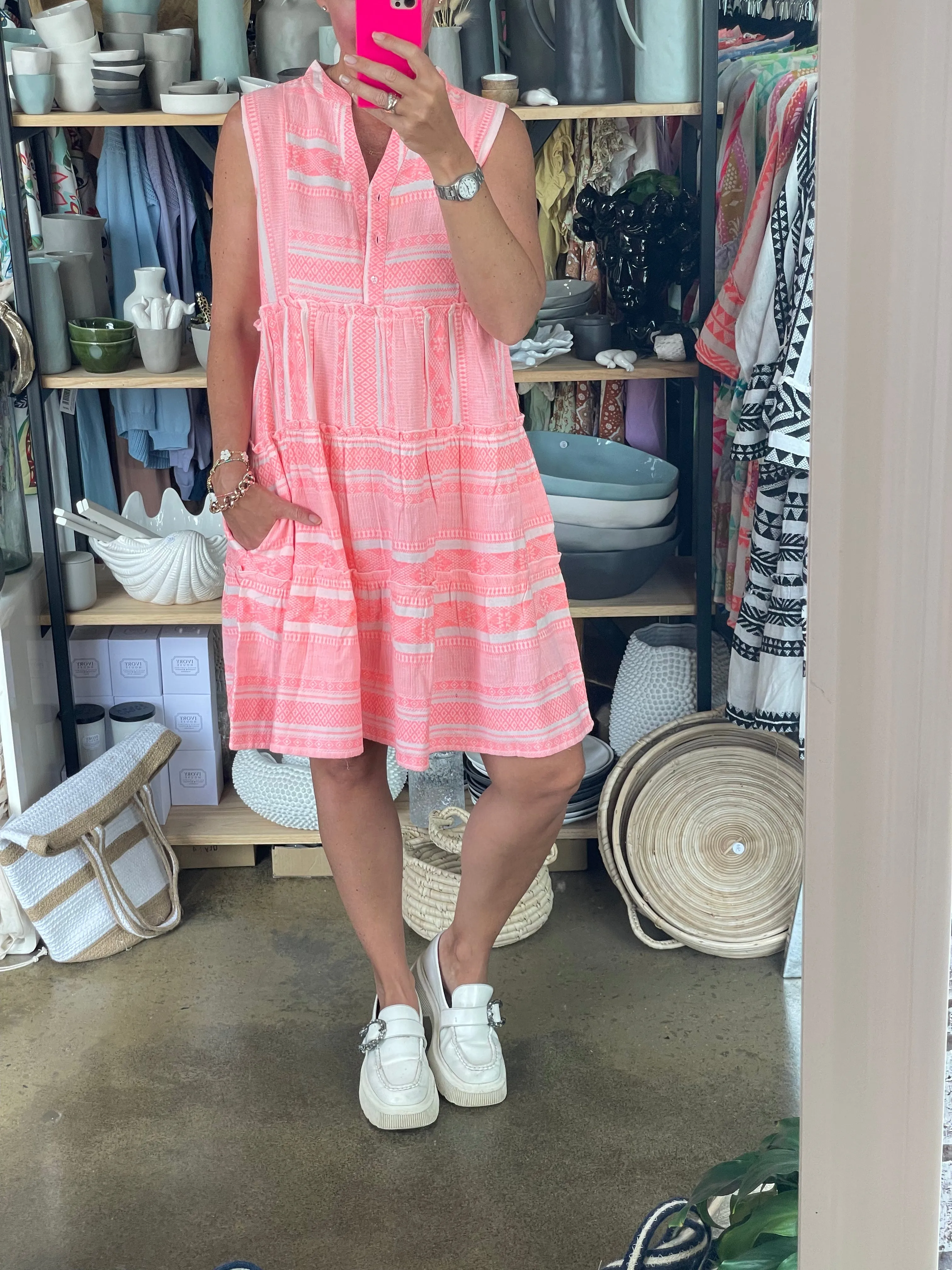 Sleeveless Copenhagen Mini Dress Melon