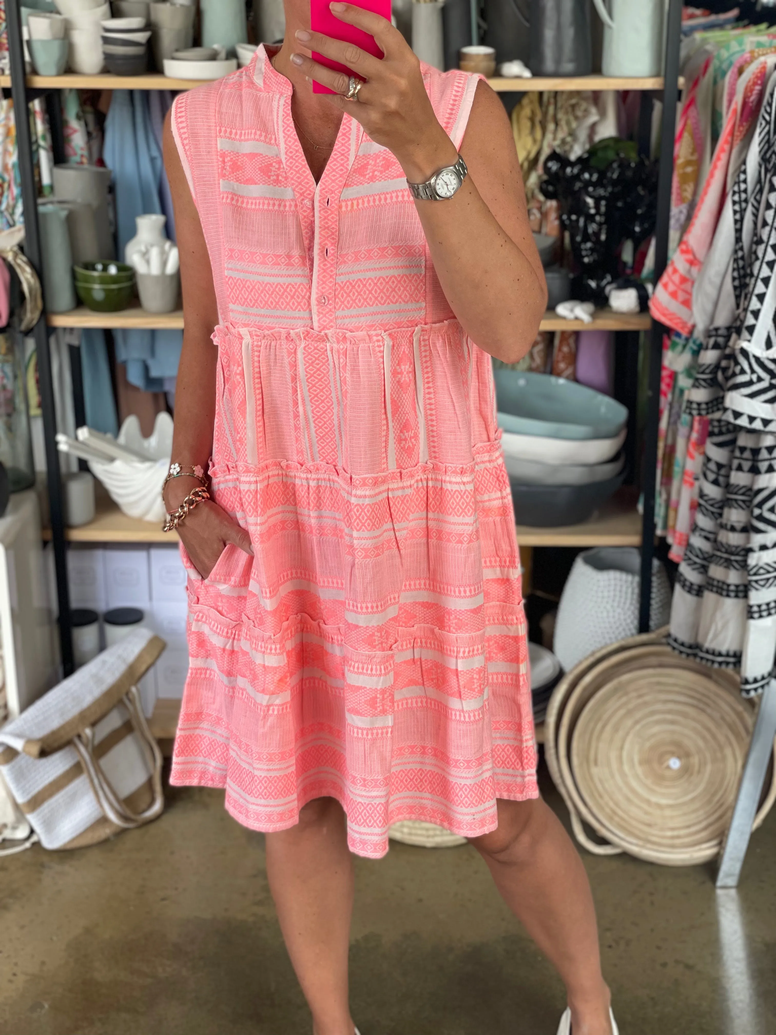 Sleeveless Copenhagen Mini Dress Melon