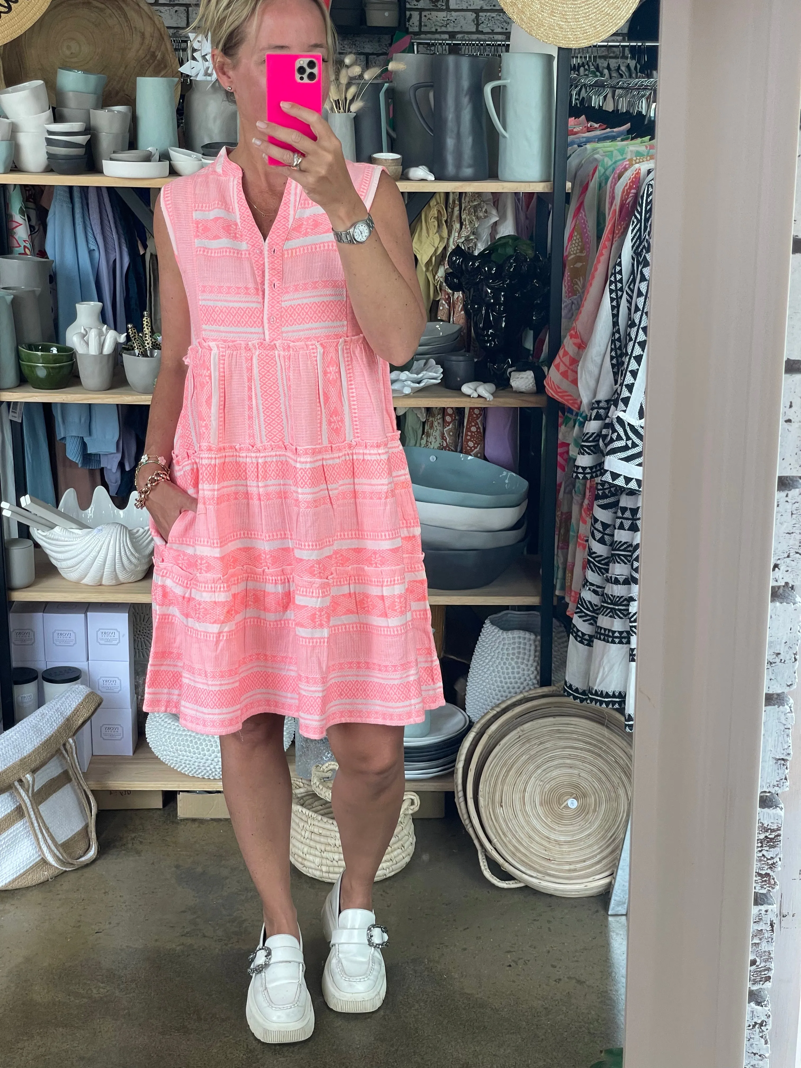Sleeveless Copenhagen Mini Dress Melon