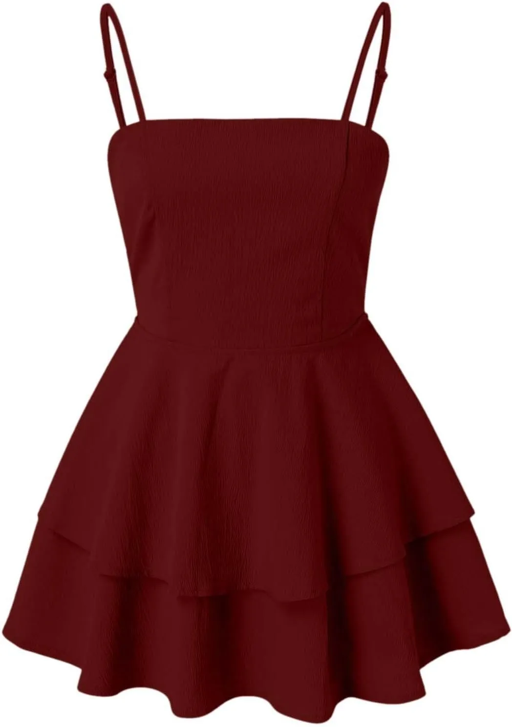 Summer Strapless Mini Dress Sleeveless Tube Dress Tiered Flowy A Line Beach Tube Top Dresses for Women 2025