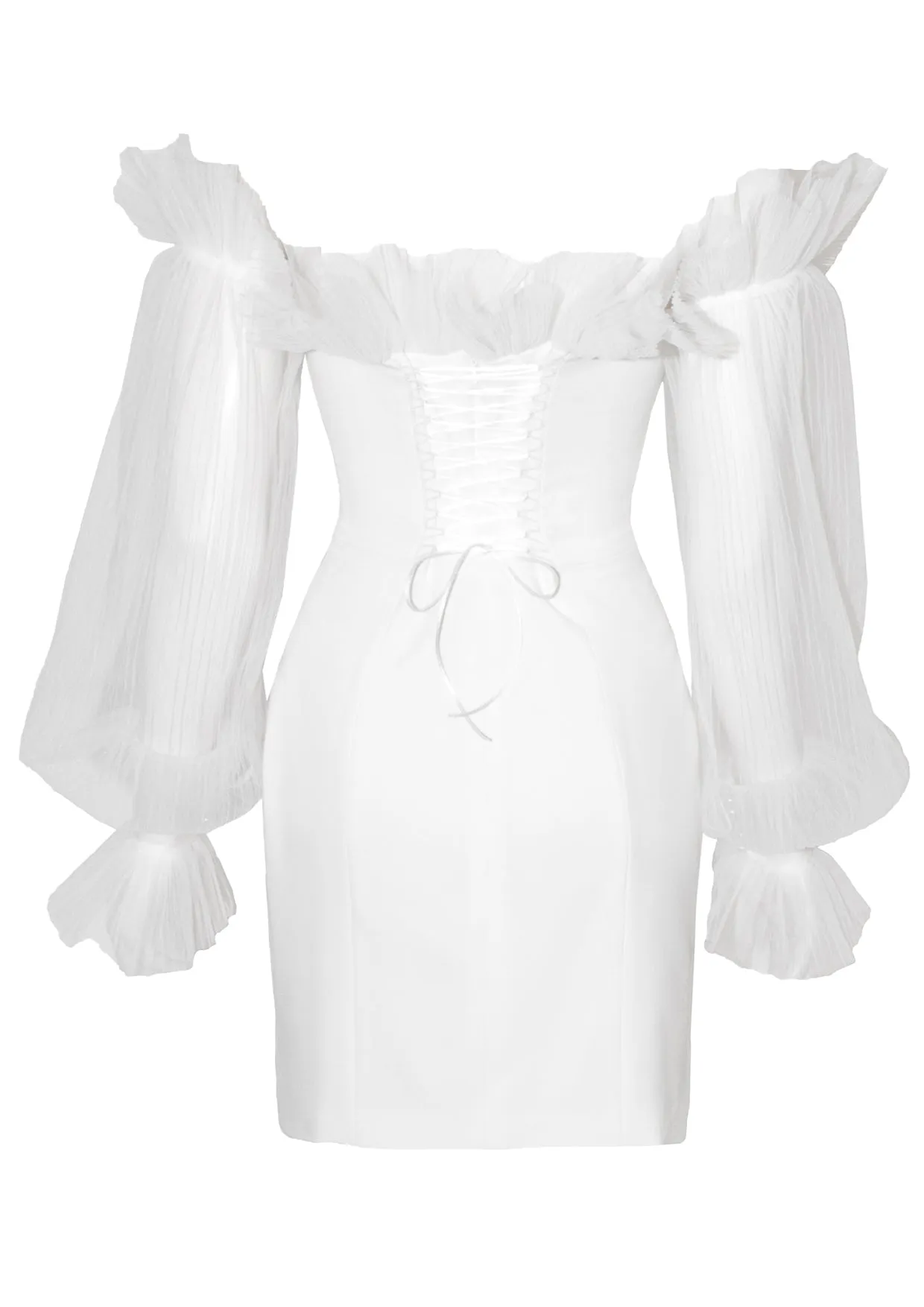 Swan Cotton Off-Shoulder Mini Dress