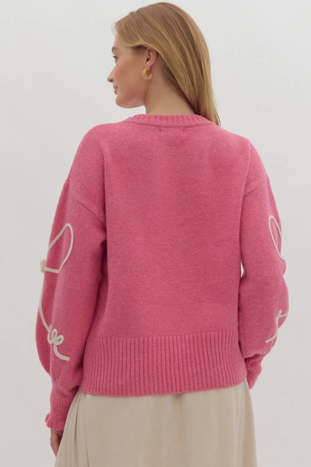Thread Embroidery Oversized Sweatshirt