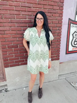 Vivian Green Printed Dress With Pockets Vivian Green Printed Dress With Pockets