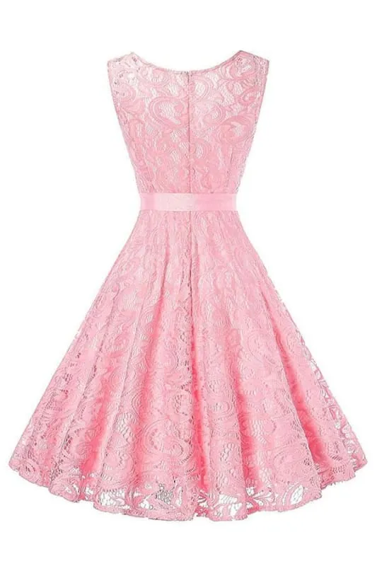 Women's Patchwork Lace-up Bowknot Dresses