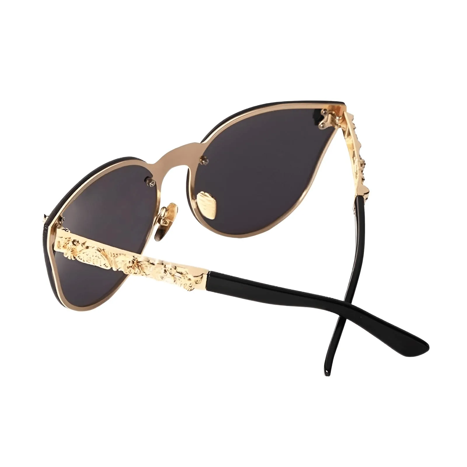 Women's Skull Frame Metal Sunglasses