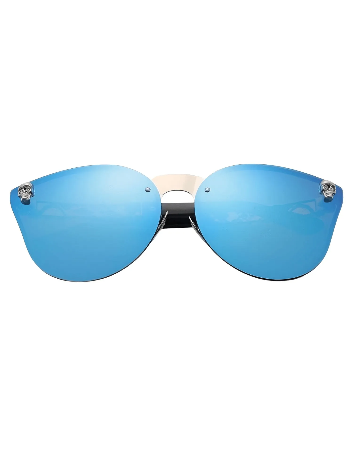 Women's Skull Frame Metal Sunglasses