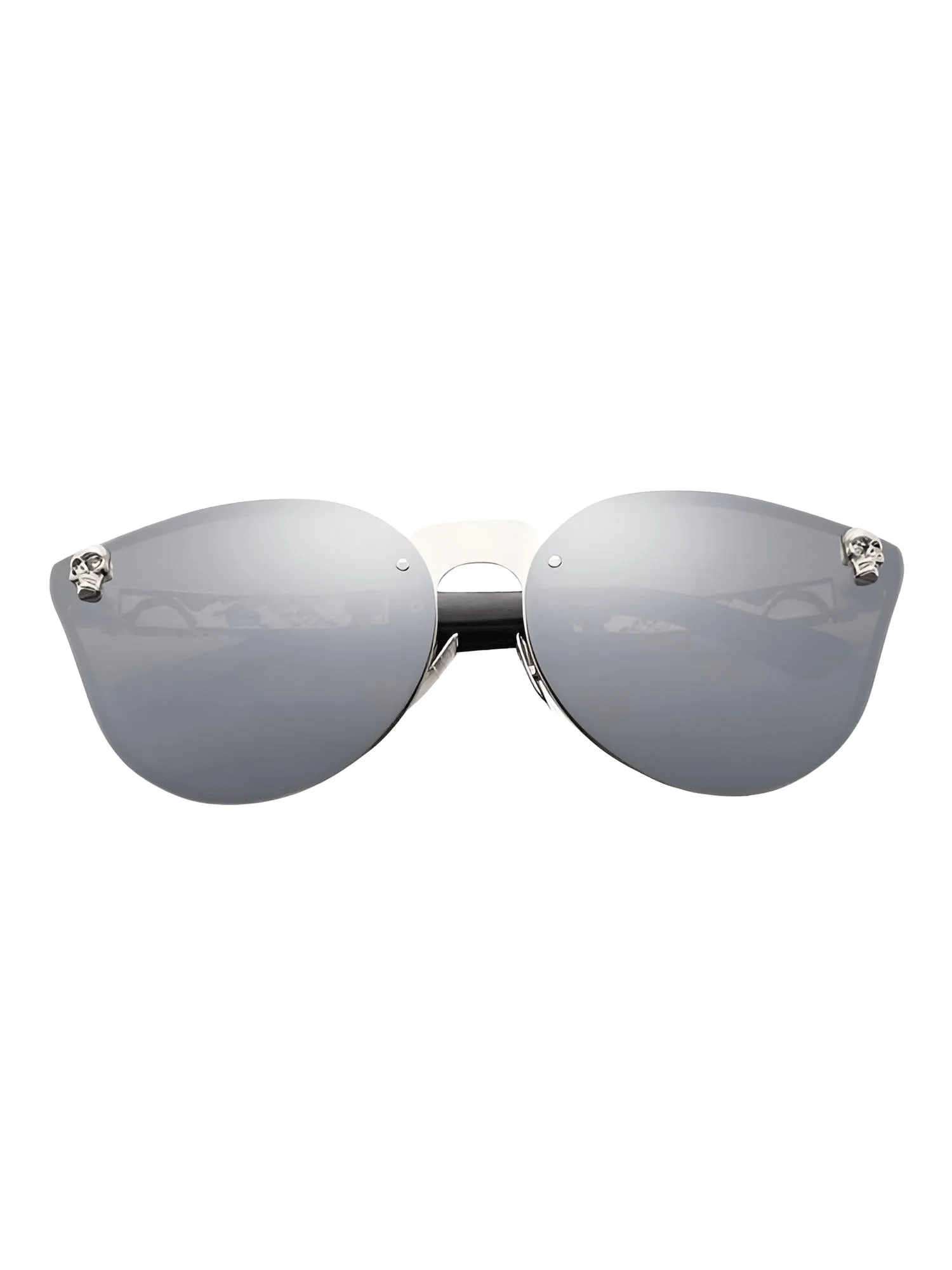 Women's Skull Frame Metal Sunglasses