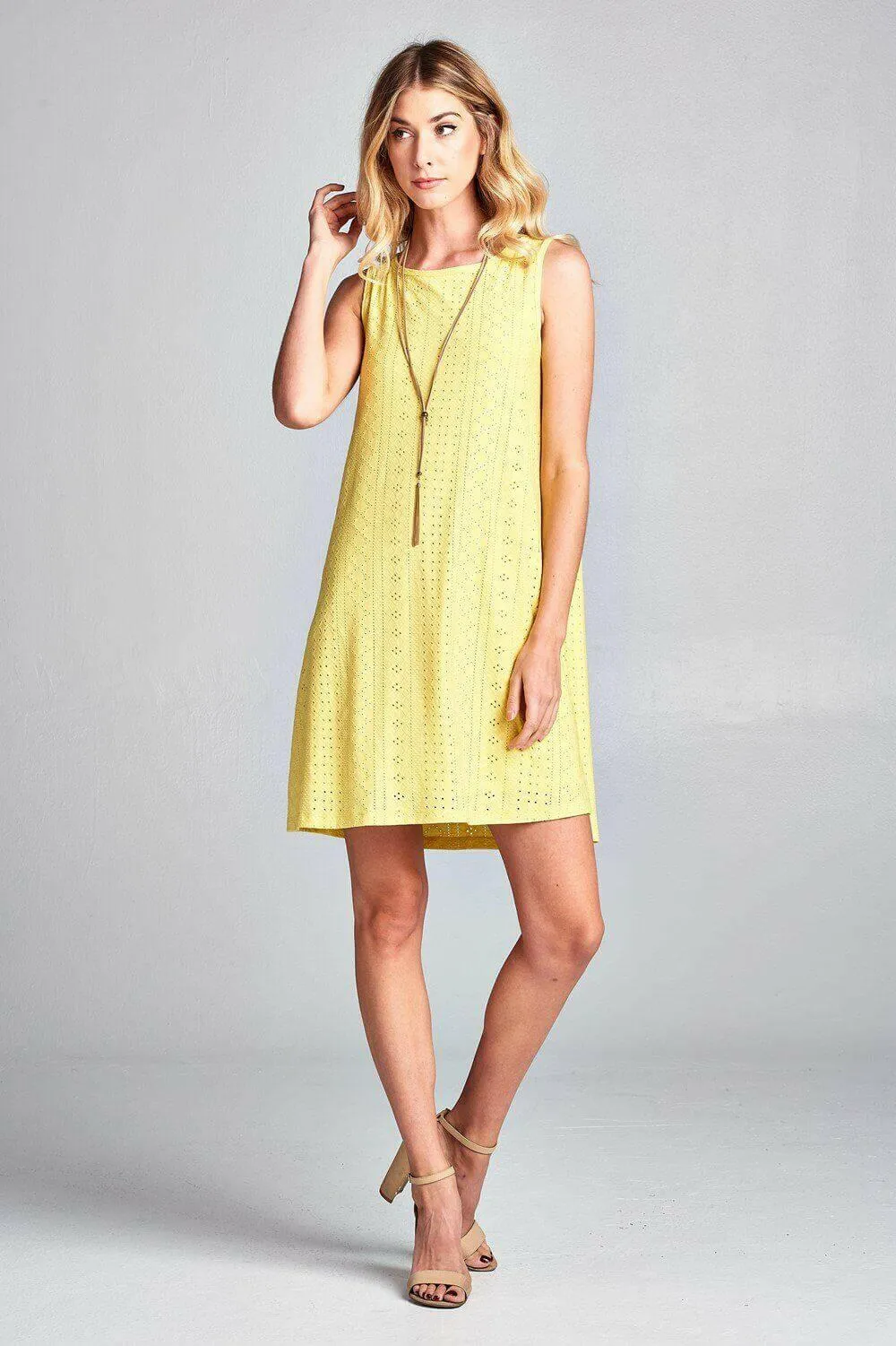 Women's Vivid Solid Sleeveless Mini Modern Short Dress
